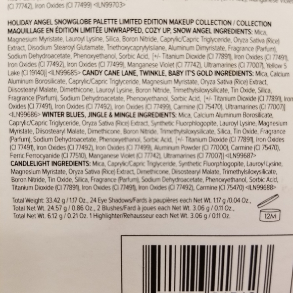 NIP Too Faced Let It Snow Globe “Holiday Angel” Eye/Face Makeup Palette - Picture 10 of 11